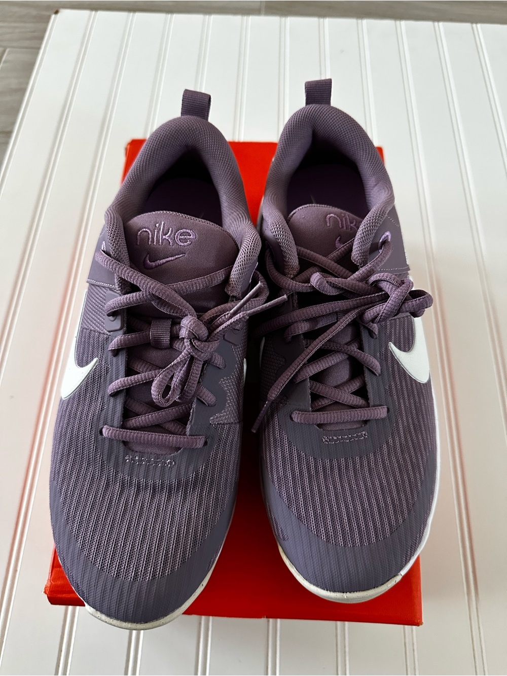 Women’s Nike Purple Athletic Sneakers with White Swoosh, Size 9 1/2 (new)